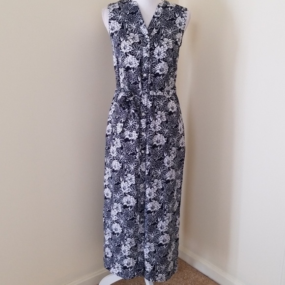TALBOTS Size 2 Floral Sleeveless Maxi Dress - Picture 1 of 6